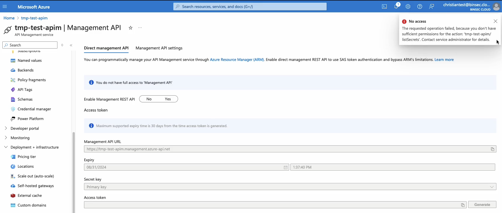 APIM Direct Management API